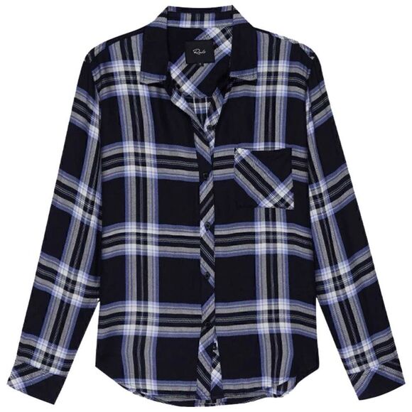 RAILS Hunter Plaid Button Down Shirt in Admiral Blue - Picture 2 of 8